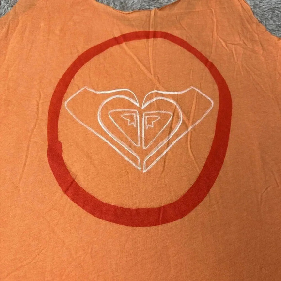 Roxy Women’s Orange Tank Top Size M 100% Cotton NWT - Picture 4 of 14